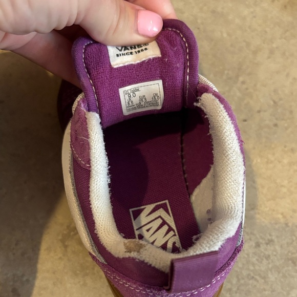 Vans Kids Purple and White Sneakers - Picture 7 of 7